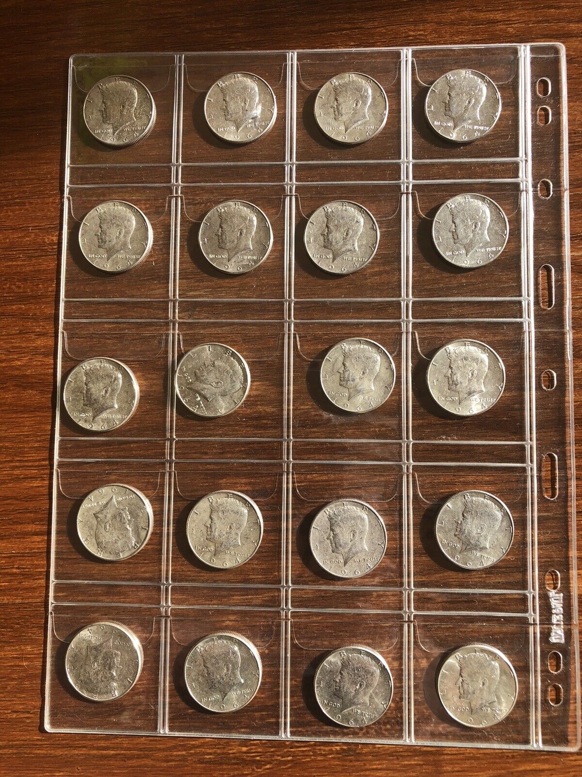 1964 Kennedy Half-Dollars - 90% Silver 20-Coin Roll (BU