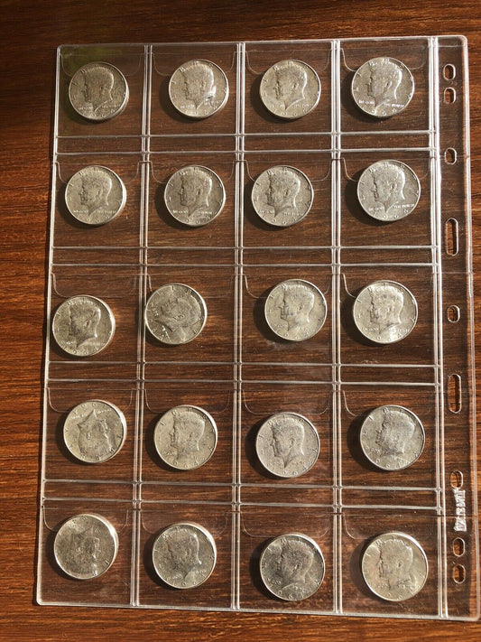 1964 Kennedy Half-Dollars - 90% Silver 20-Coin Roll (BU) Uncirculated $10 Roll